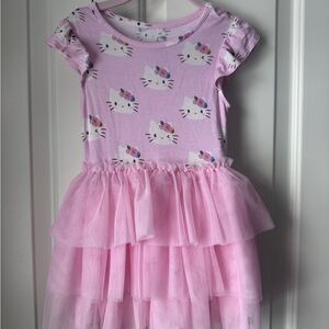 Posh Peanut Pink Hello Kitty Print Tulle Dress